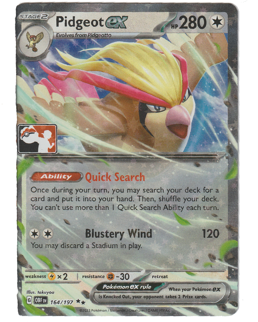 Pidgeot ex 164/197 - Stamped