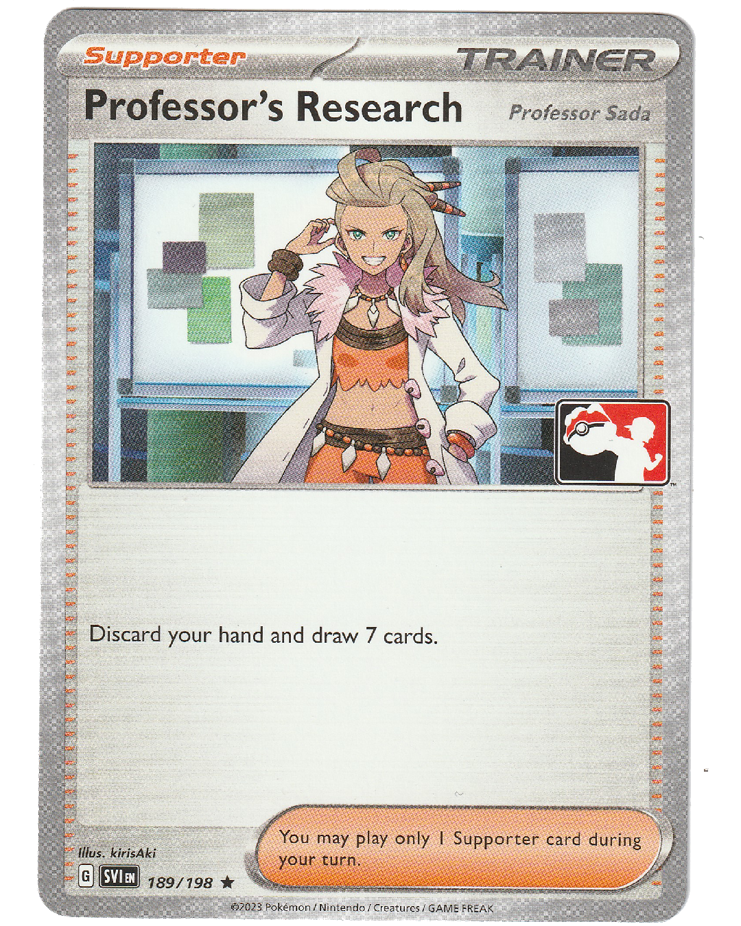 Professor's Research (Professor Sada) 189/198 - Non Holo - Stamped