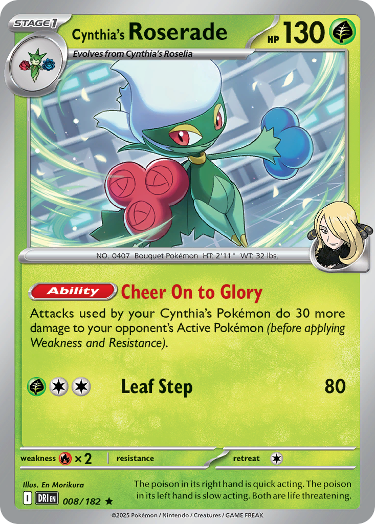 Cynthia’s Roserade 008/182 - Reverse Holo