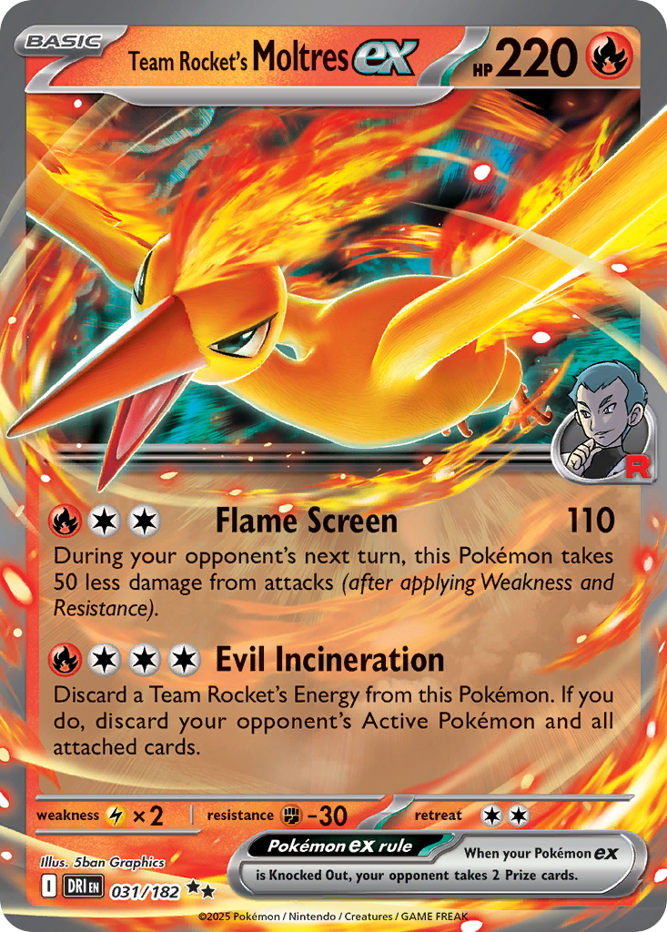 Team Rocket’s Moltres ex 031/182