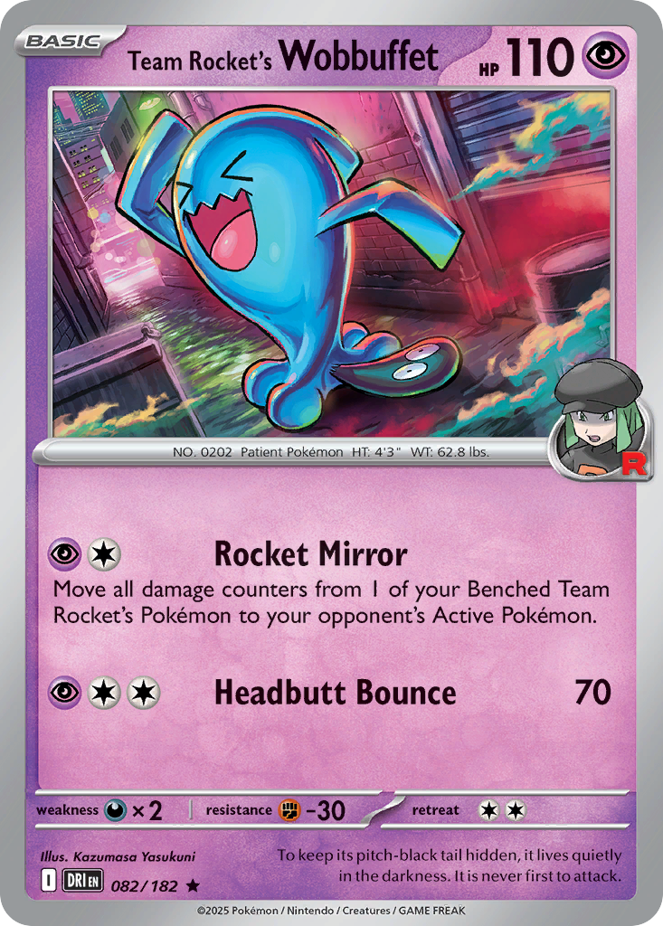 Team Rocket’s Wobbuffet 082/182 - Reverse Holo