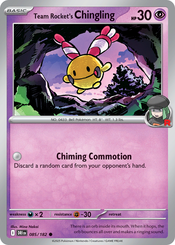 Team Rocket’s Chingling 085/182 - Reverse Holo