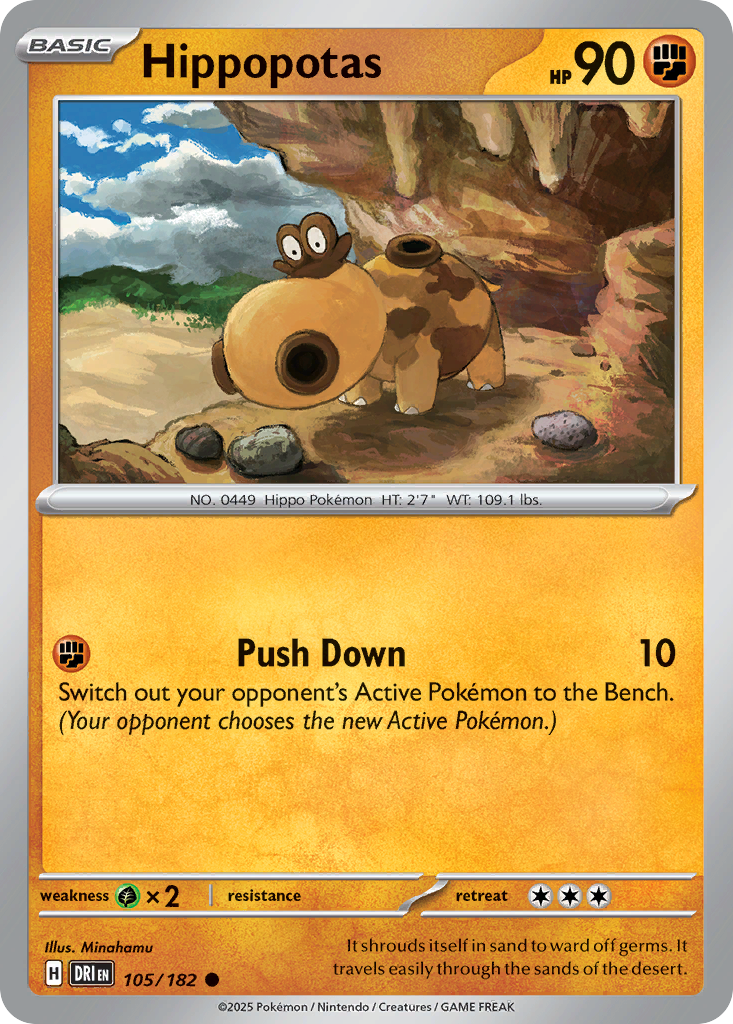 Hippopotas 105/182 - Reverse Holo