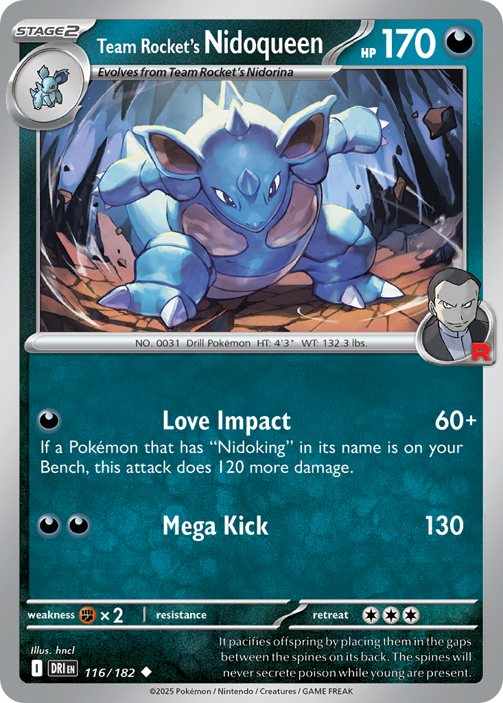 Team Rocket’s Nidoqueen 116/182 - Reverse Holo