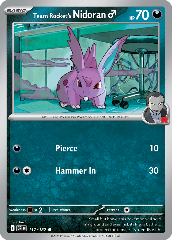 Team Rocket’s Nidoran Male 117/182 - Reverse Holo
