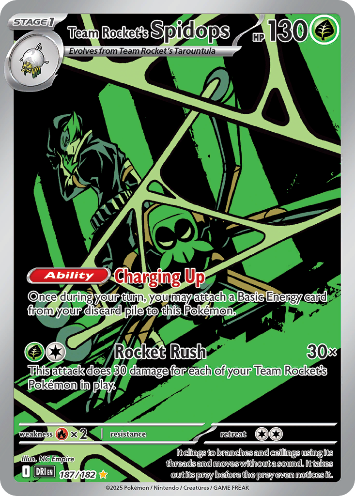 Team Rocket’s Spidops 187/182 - Reverse Holo