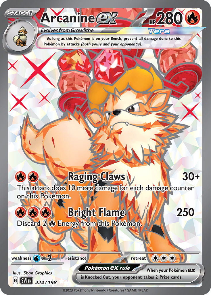 Arcanine ex 224/198 - Reverse Holo