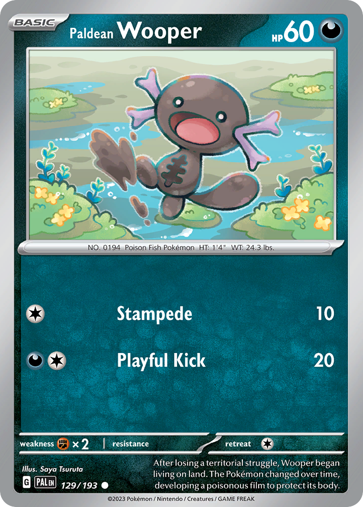 Paldean Wooper 129/193 - Reverse Holo