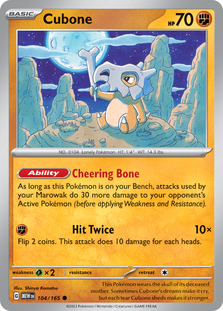 Cubone 104/165