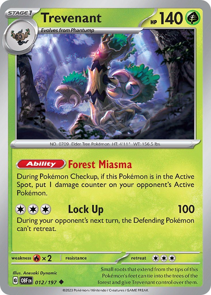 Trevenant 012/197 - Reverse Holo