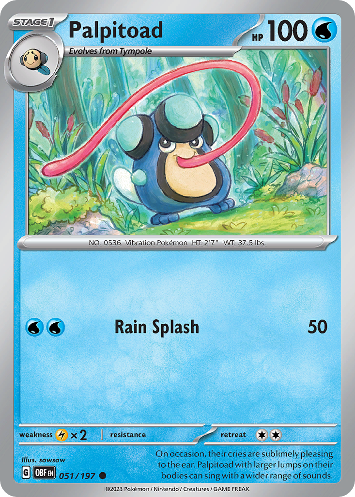 Palpitoad 051/197 - Reverse Holo
