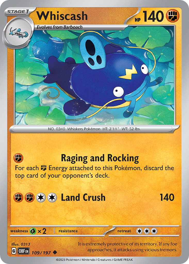 Whiscash 109/197 - Reverse Holo