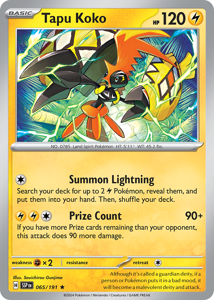 Tapu Koko 065/191 - Reverse Holo
