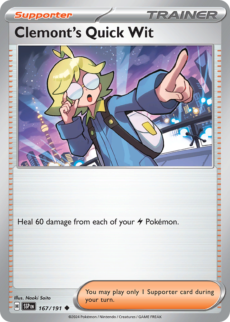Clemont’s Quick Wit 167/191 - Reverse Holo