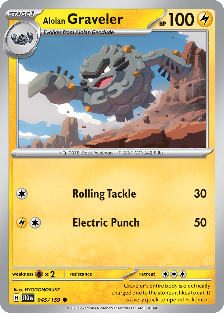 Alolan Graveler 045/159 - Reverse Holo