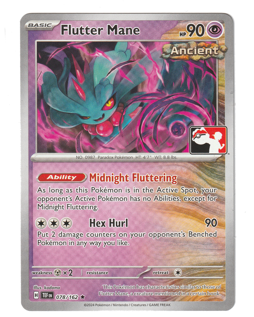 Flutter Mane 078/162 - Non Holo - Stamped