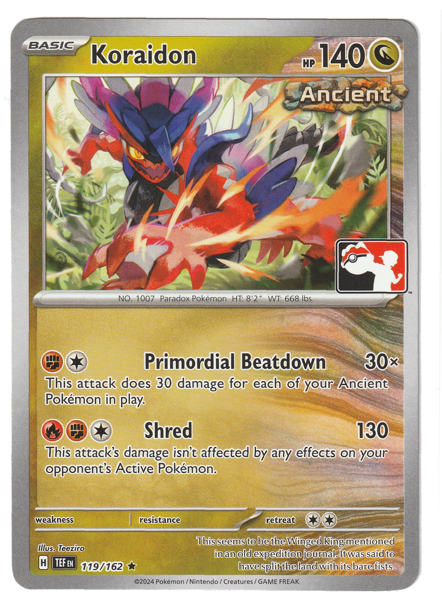 Koraidon 119/162 - Non Holo - Stamped