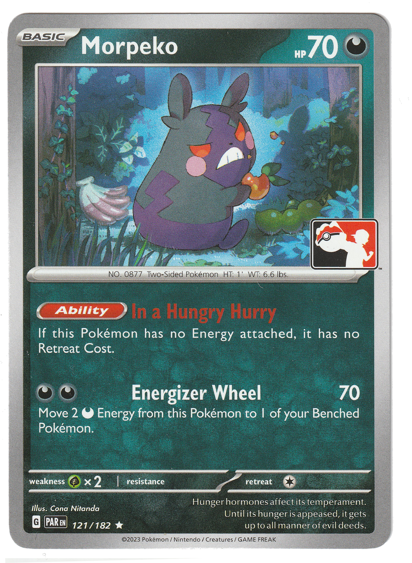 Morpeko 121/182 - Non Foil - Stamped
