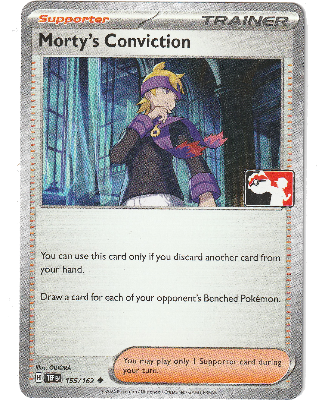 Morty's Conviction 155/162 - Non Holo - Stamped