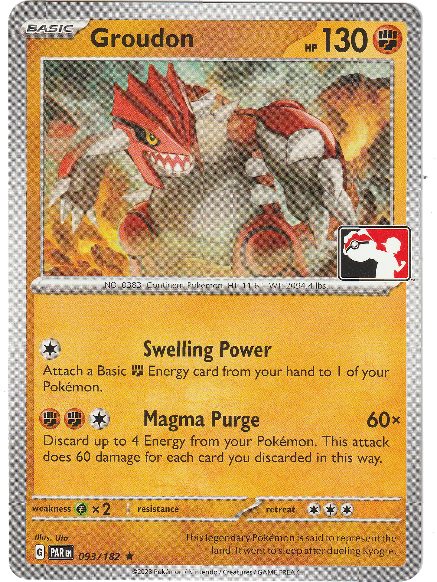 Groudon 093/182 - Non Holo - Stamped