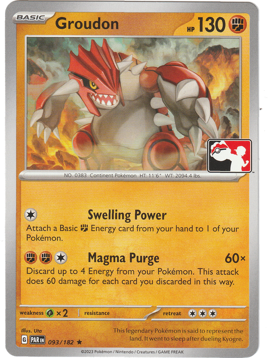 Groudon 093/182 - Non Holo - Stamped