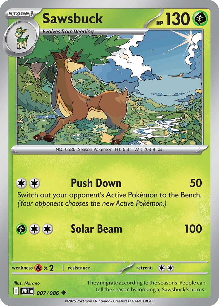 Sawsbuck 007/086 - Reverse Holo