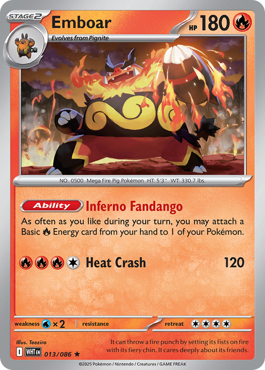 Emboar 013/086 - Reverse Holo