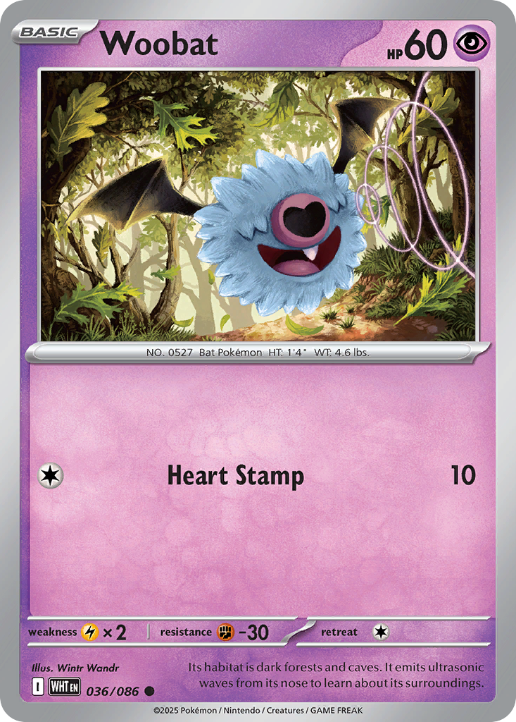 Woobat 036/086 - Reverse Holo