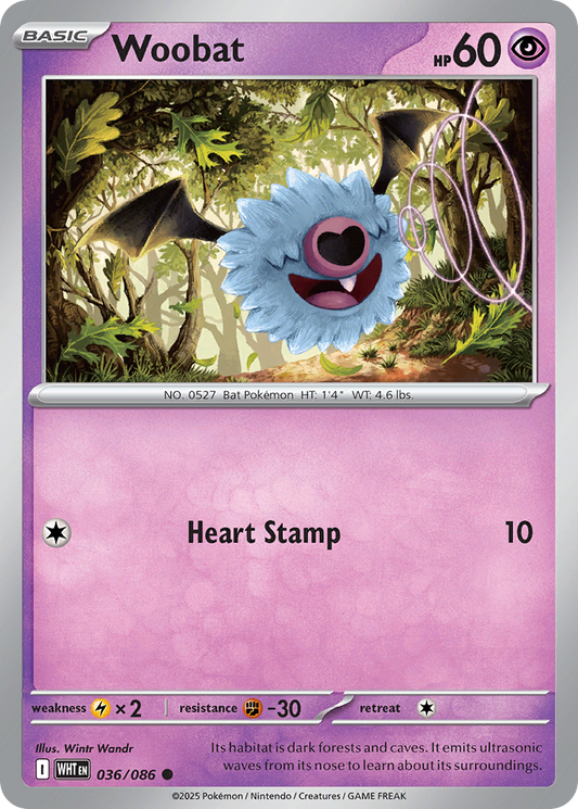Woobat 036/086 - Reverse Holo