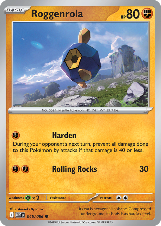 Roggenrola 046/086 - Reverse Holo