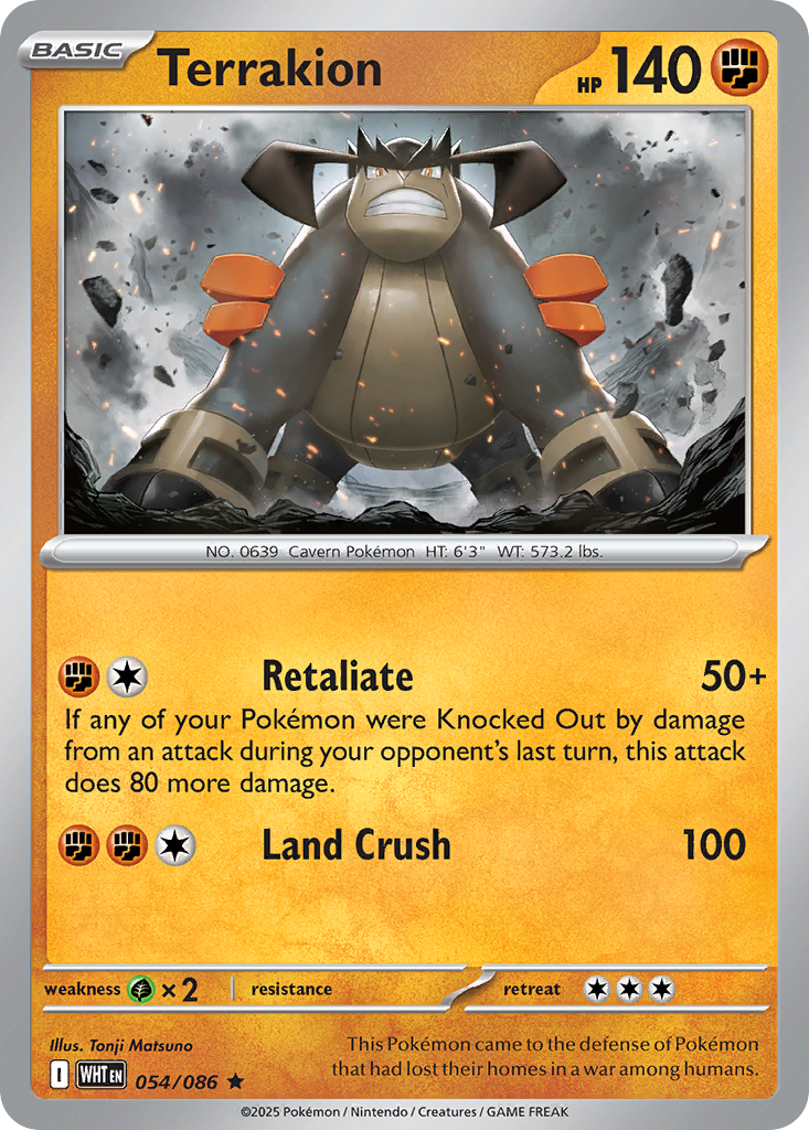Terrakion 054/086 - Reverse Holo