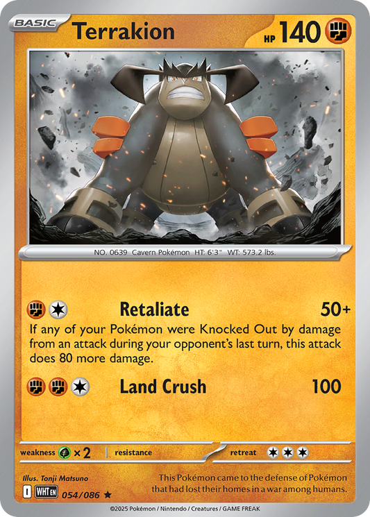 Terrakion 054/086 - Reverse Holo