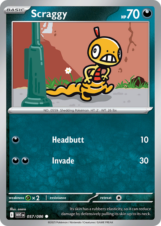 Scraggy 057/086 - Reverse Holo