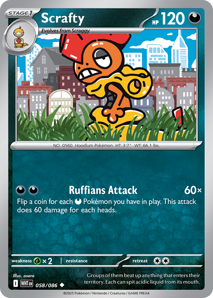 Scrafty 058/086 - Reverse Holo