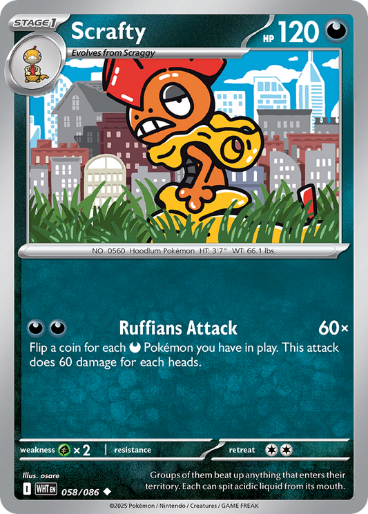 Scrafty 058/086 - Reverse Holo