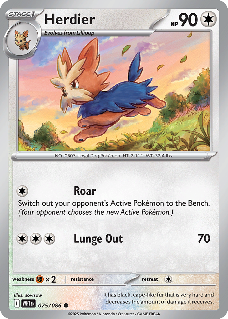 Herdier 075/086 - Reverse Holo