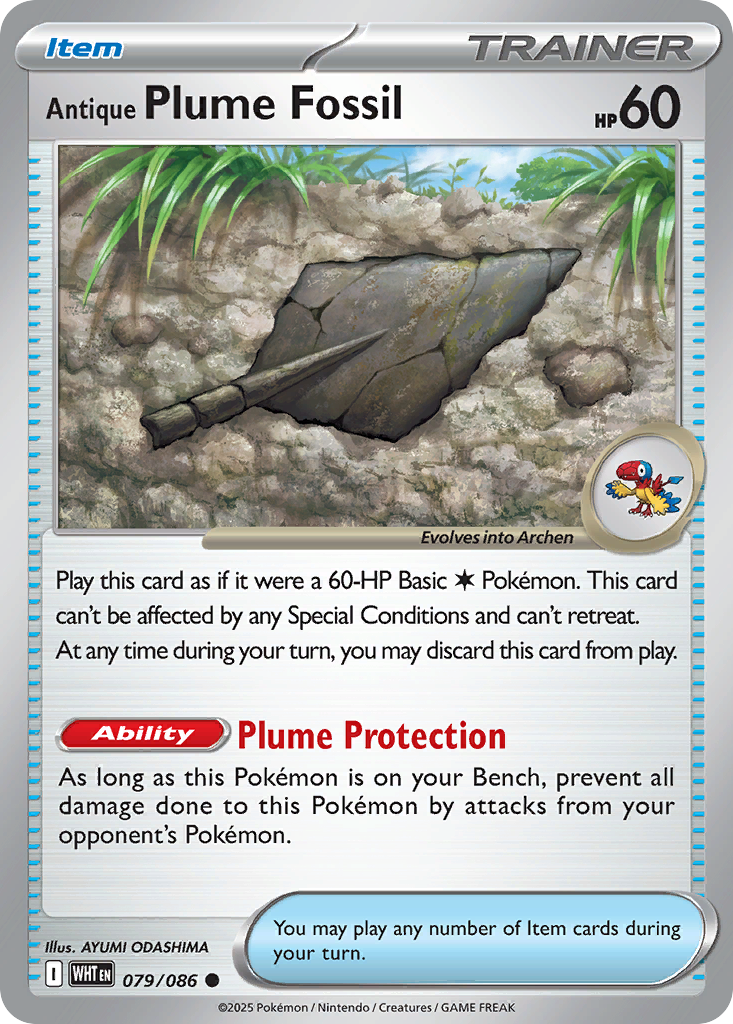 Antique Plume Fossil 079/086 - Reverse Holo