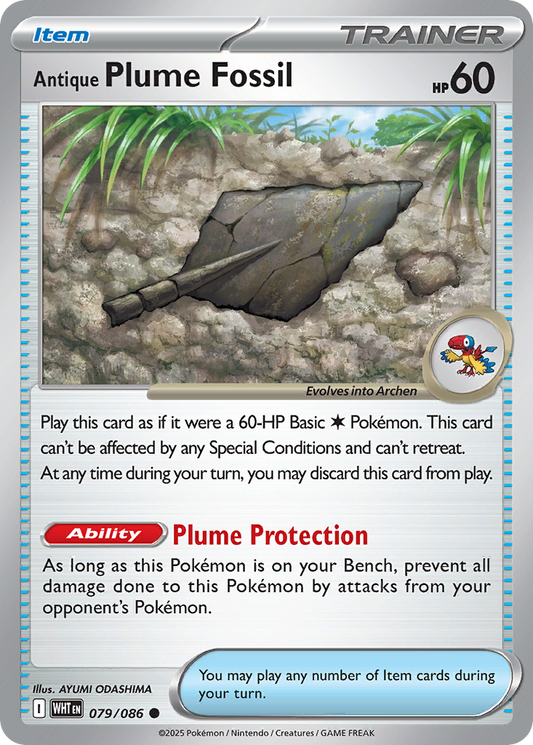 Antique Plume Fossil 079/086 - Reverse Holo