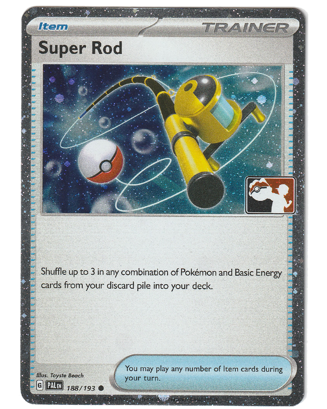 Super Rod 188/195- Cosmic Holo Foil - Stamped