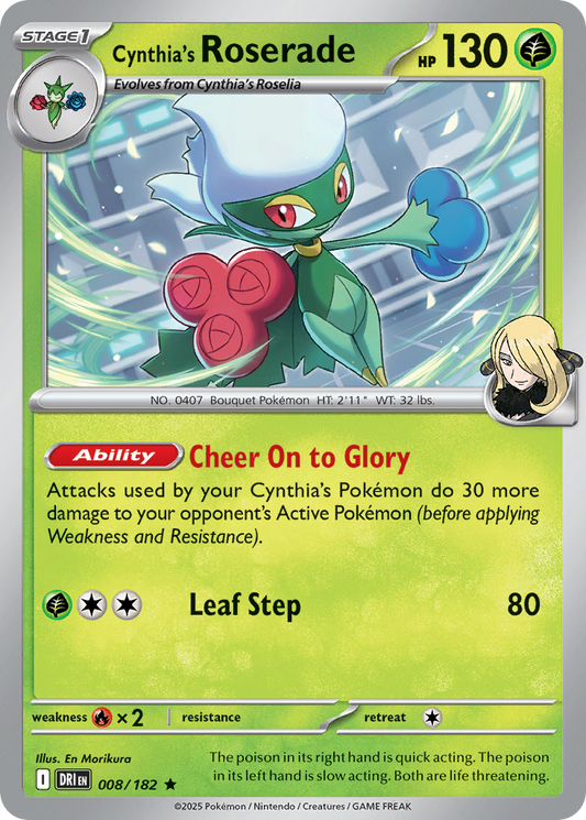 Cynthia’s Roserade 008/182 - Reverse Holo