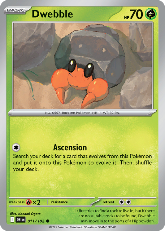 Dwebble 011/182 - Reverse Holo