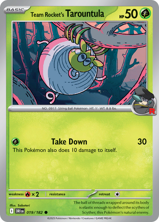 Team Rocket’s Tarountula 019/182 - Reverse Holo