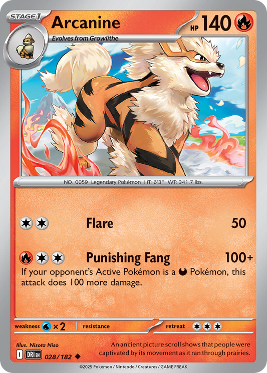 Arcanine 028/182 - Reverse Holo