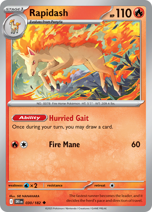 Rapidash 030/182 - Reverse Holo