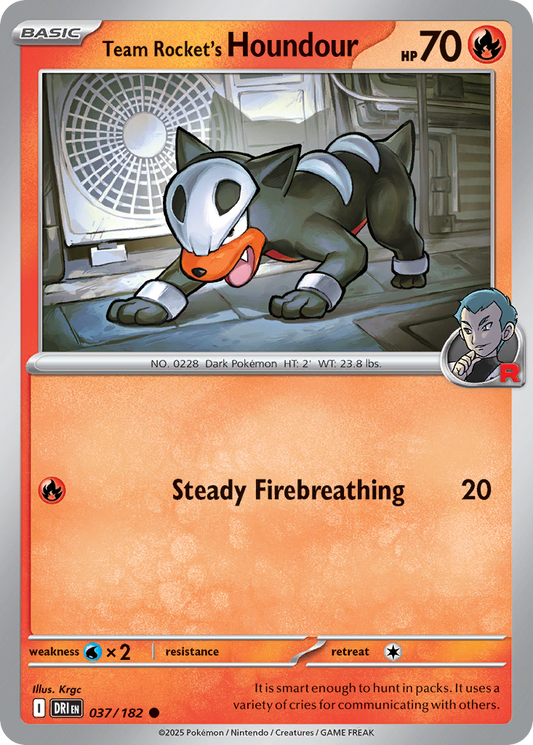 Team Rocket’s Houndour 037/182 - Reverse Holo