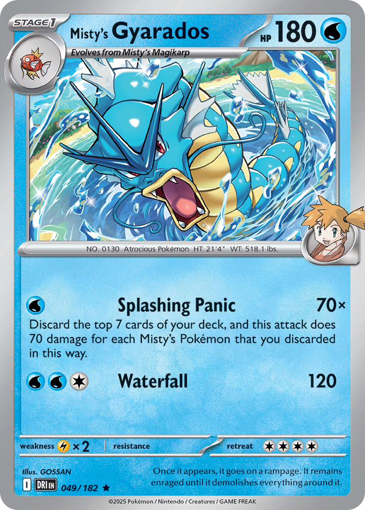 Misty’s Gyarados 049/182 - Reverse Holo