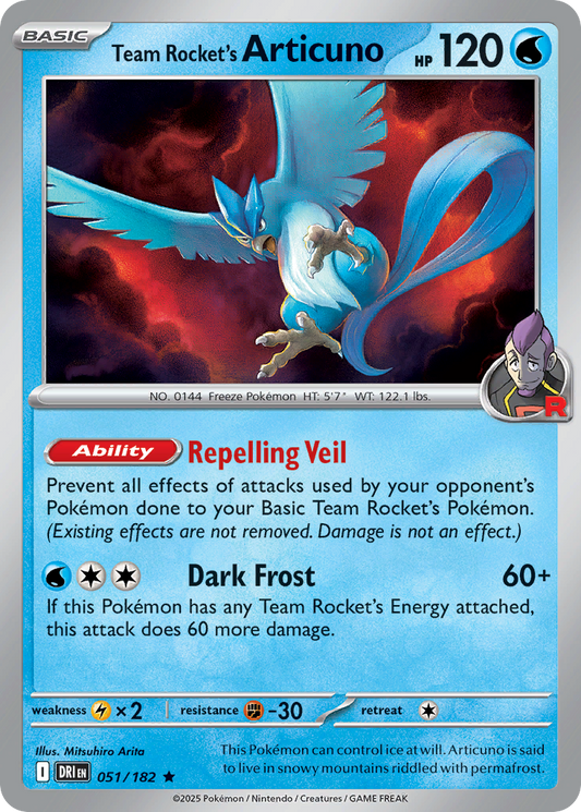Team Rocket’s Articuno 051/182 - Reverse Holo