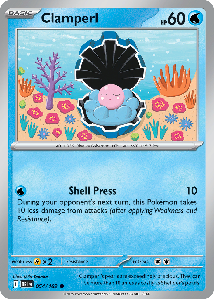 Clamperl 054/182 - Reverse Holo