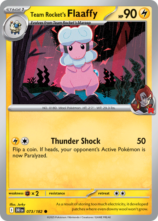 Team Rocket’s Flaaffy 073/182 - Reverse Holo