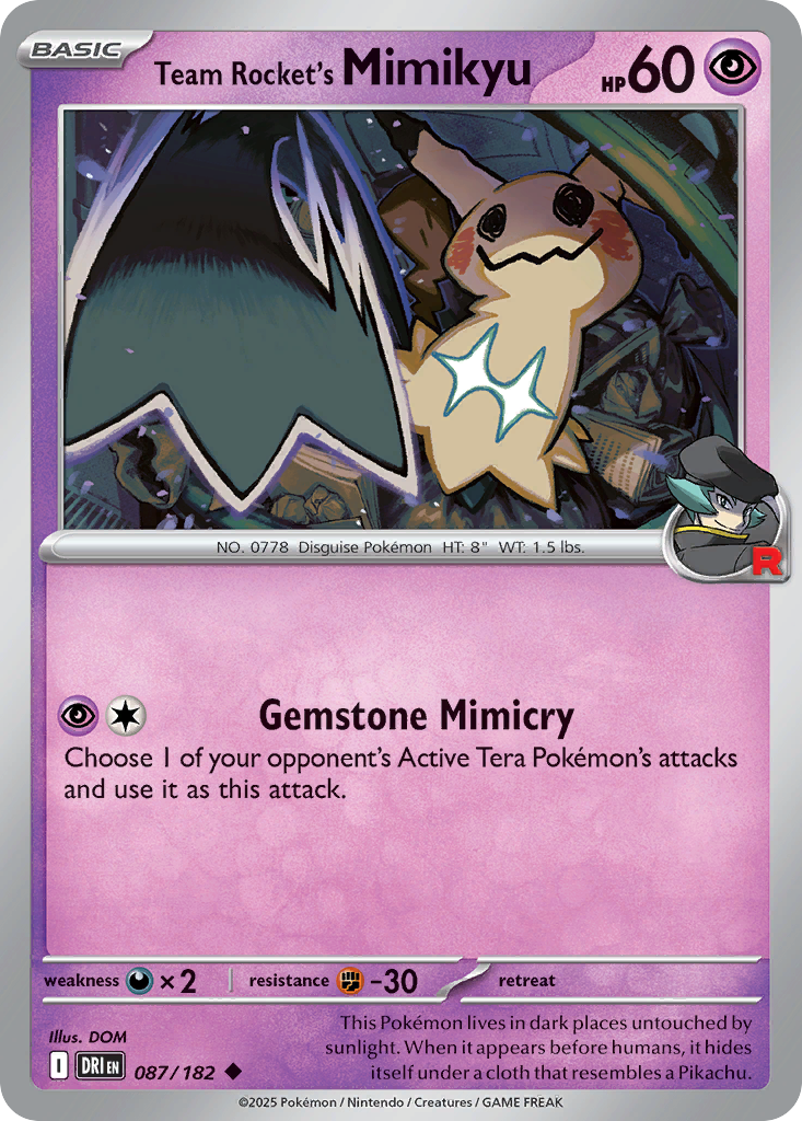 Team Rocket’s Mimikyu 087/182 - Reverse Holo